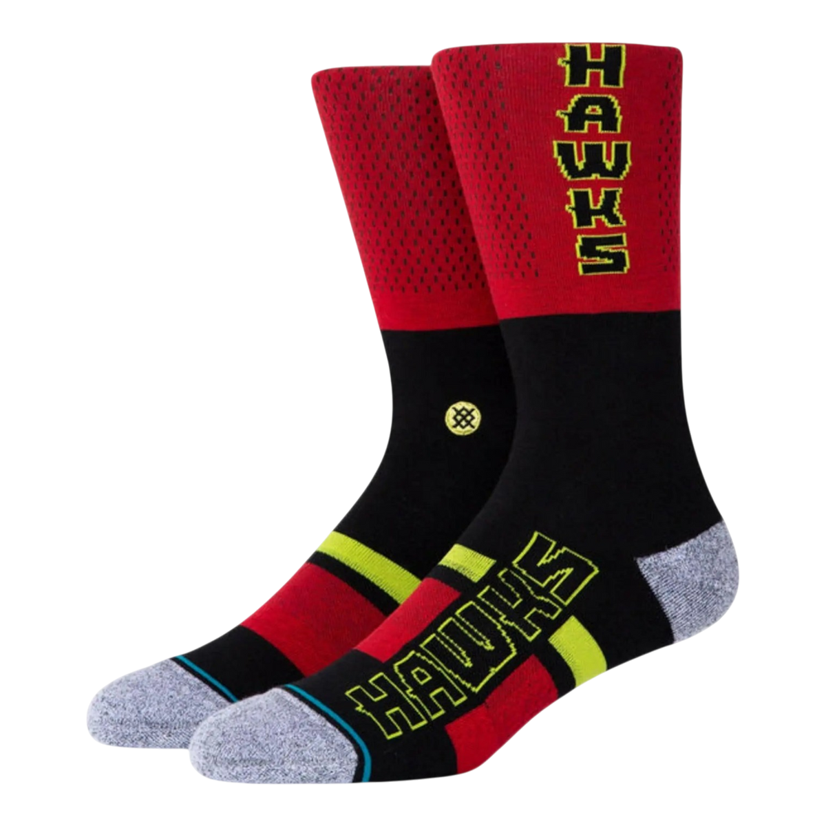 Stance Hawks Shortcut 2 NBA Men's Crew Socks β Red/Black