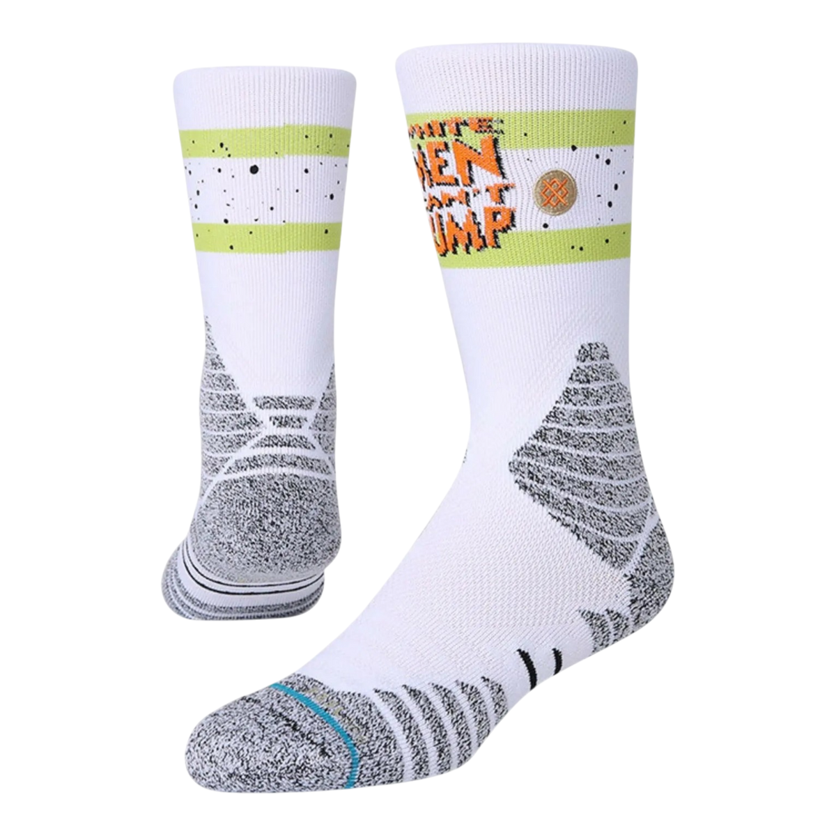 Stance White Men Can't Jump Basketball Men's Crew Socks β White