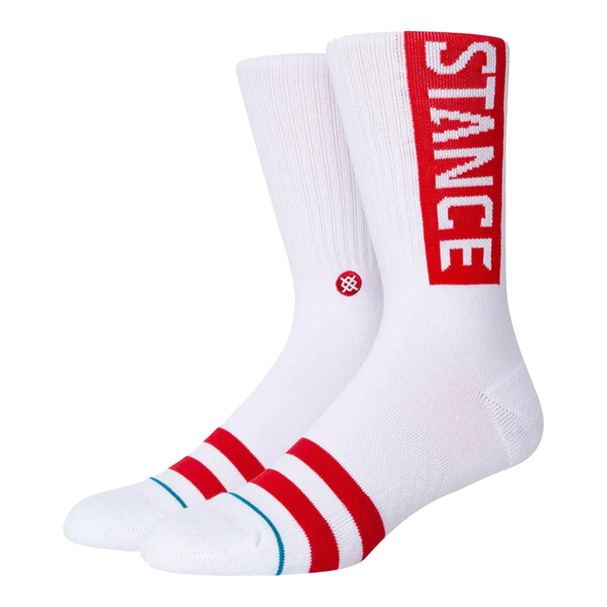 Stance UnCommon Solids Classic OG Men's Crew Socks β White/Red