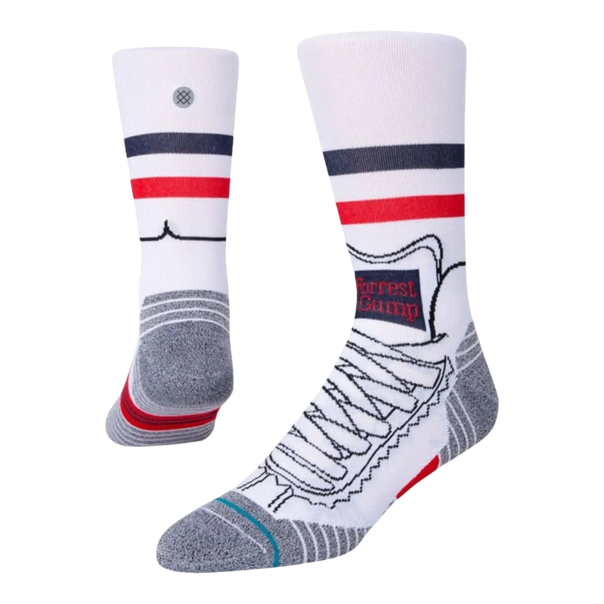 Stance x Forest Gump Feel 360 - Run Forrest Men's Crew Socks β White