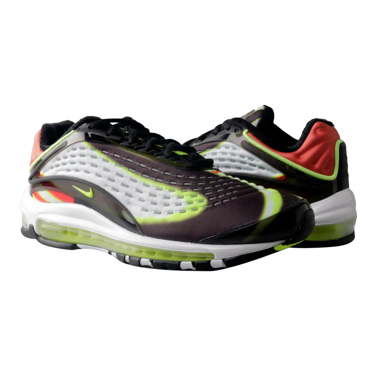 Nike Air Max Deluxe Men Running Sneakers Black/Volt-Habanero Red-White – product view 1