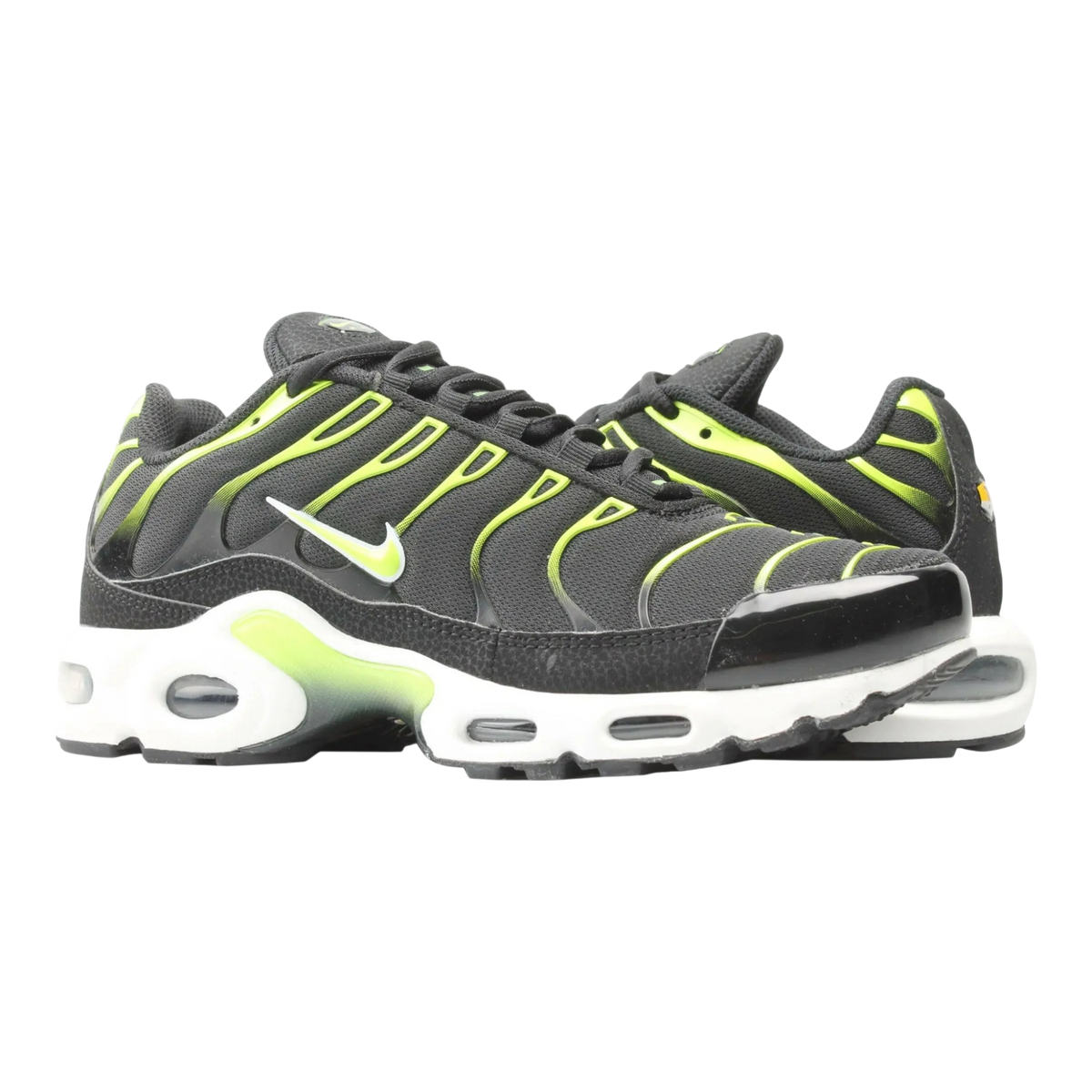 Nike Air Max Plus Men Running Sneakers Black/Volt-White-Platinum Tint – product view 1