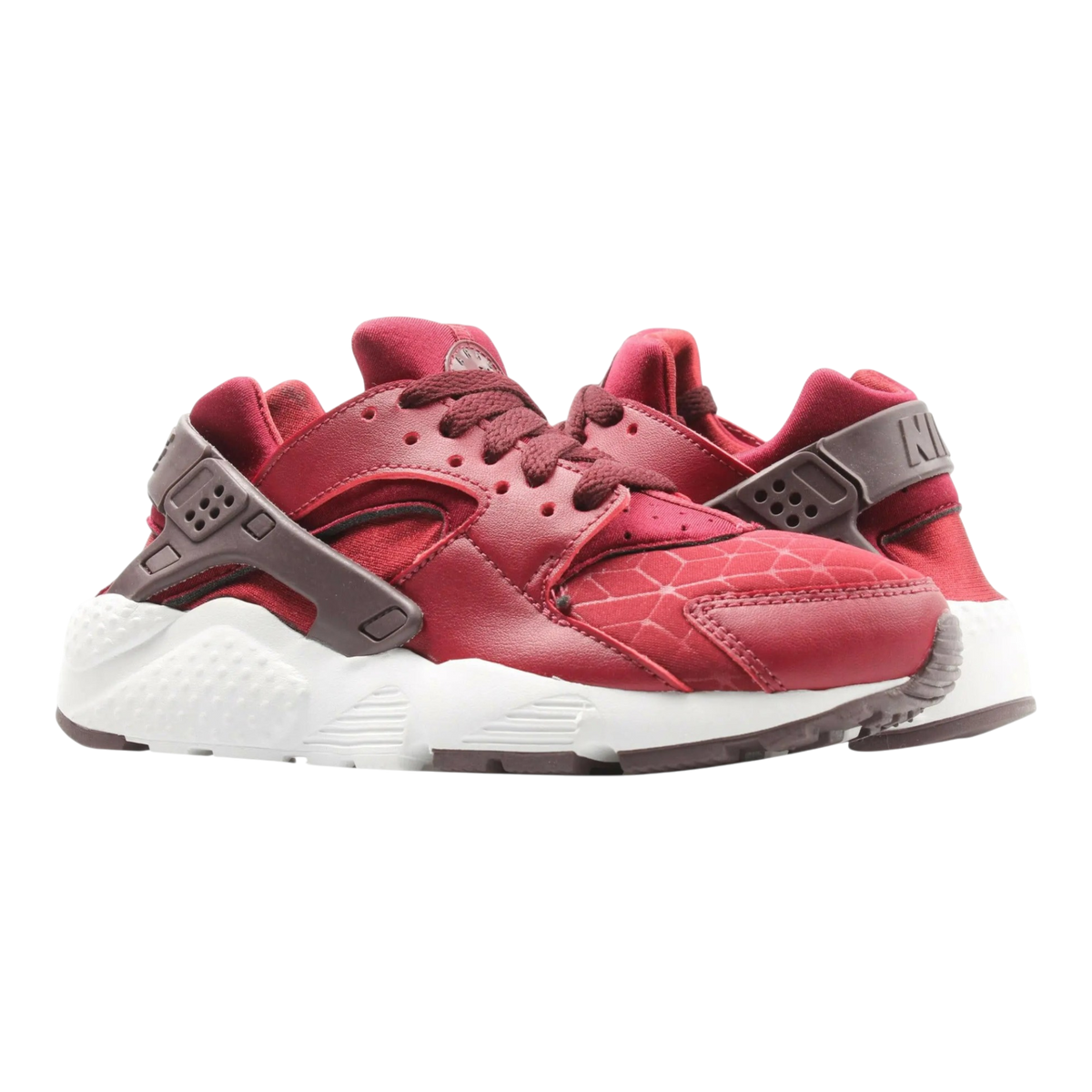Nike Huarache Run TU Big Kids Running Shoes Team Red/Burgundy Crush – product view 1