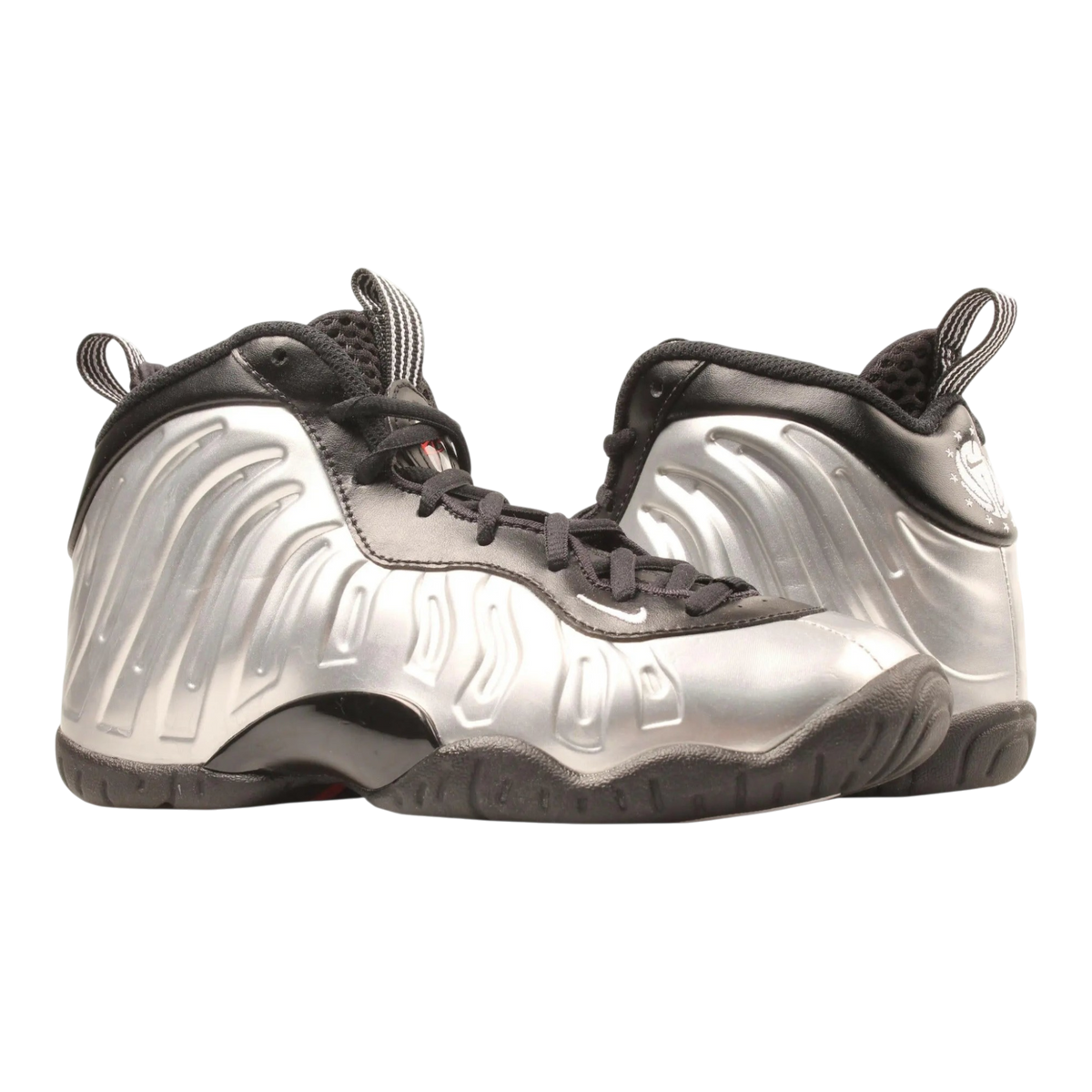 Nike Little Posite One KSA Big Kids Basketball Shoes Chrome/White-Black – product view 1