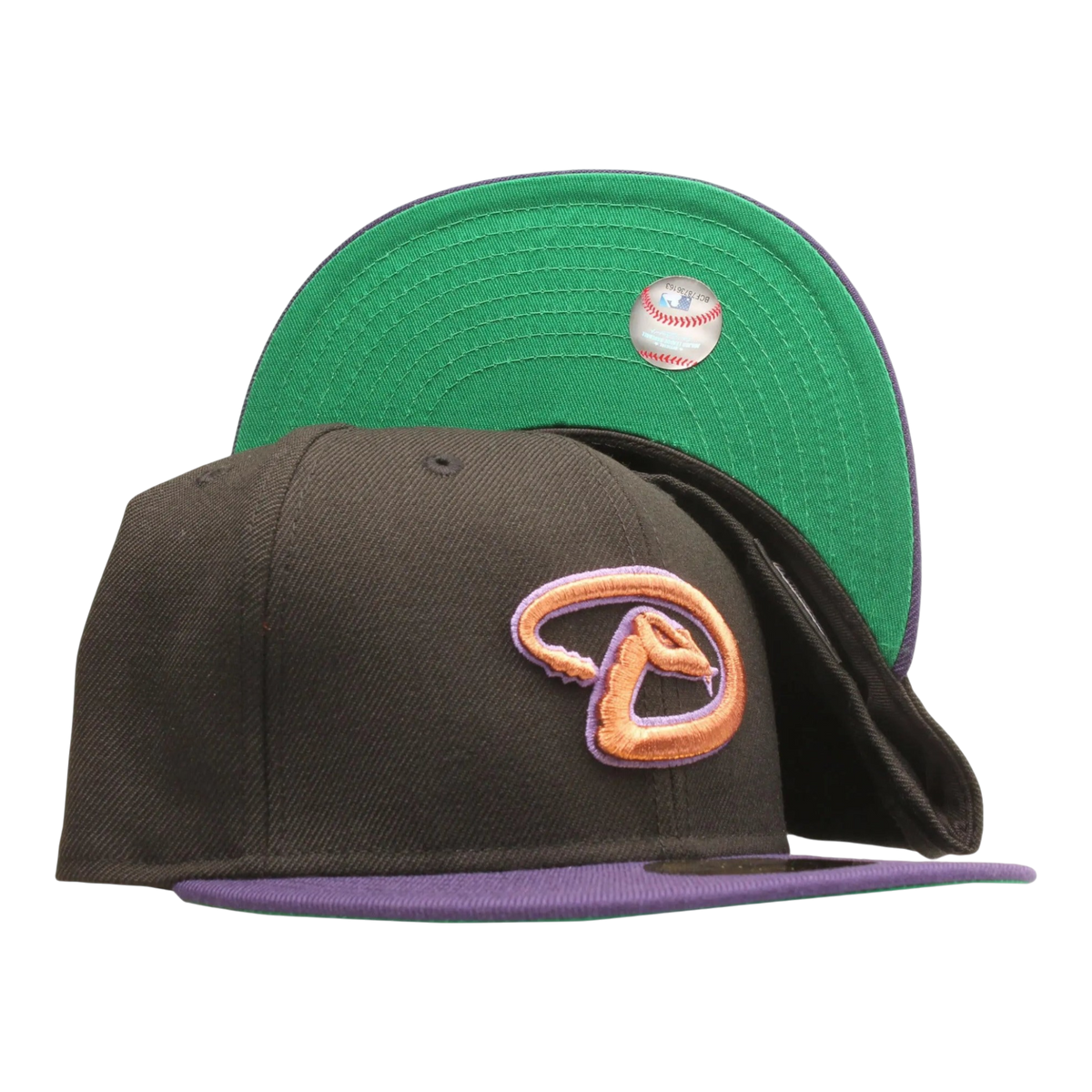 New Era 59Fifty Men Fitted Hat Black Arizona Diamondbacks 2001 World Series Green Undervisor – product view 1