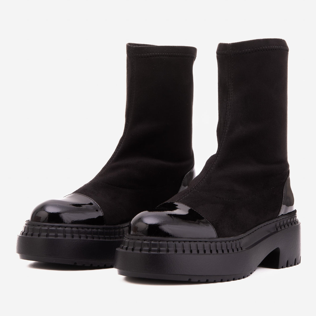 Vinci Leather The Sorella Black Tip Suede Leather Women’s Boot – product view 2