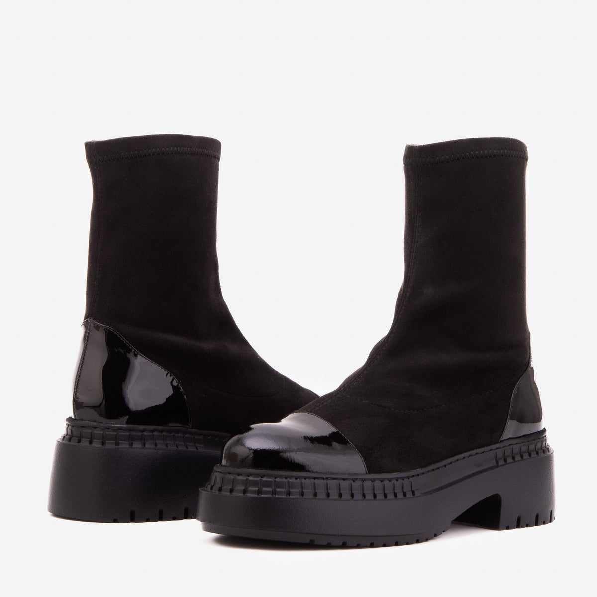 Vinci Leather The Sorella Black Tip Suede Leather Women’s Boot – product view 5