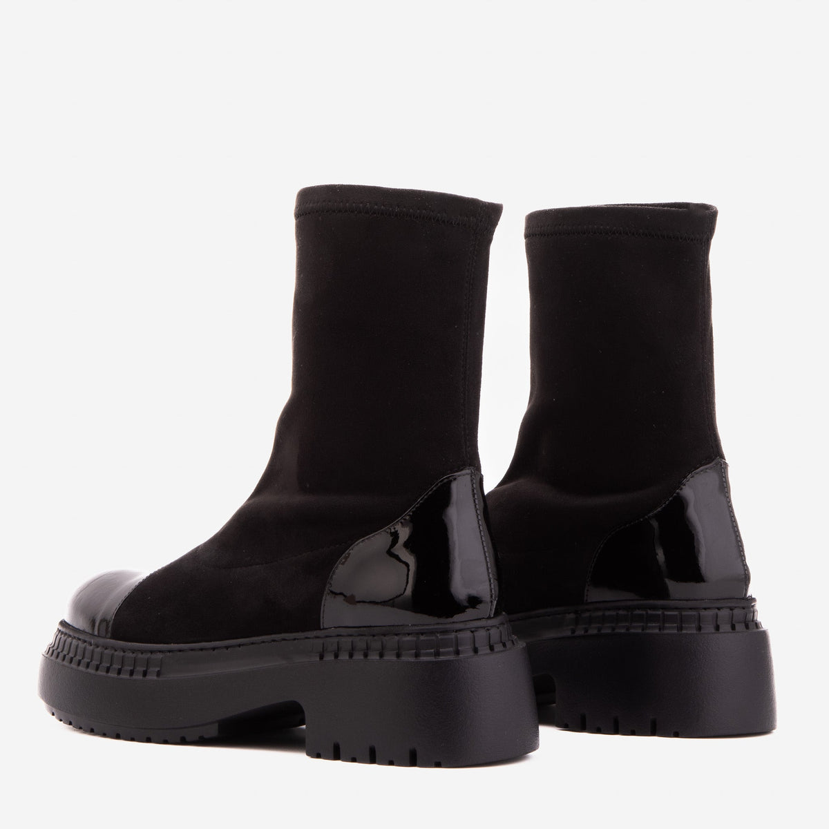 Vinci Leather The Sorella Black Tip Suede Leather Women’s Boot – product view 4