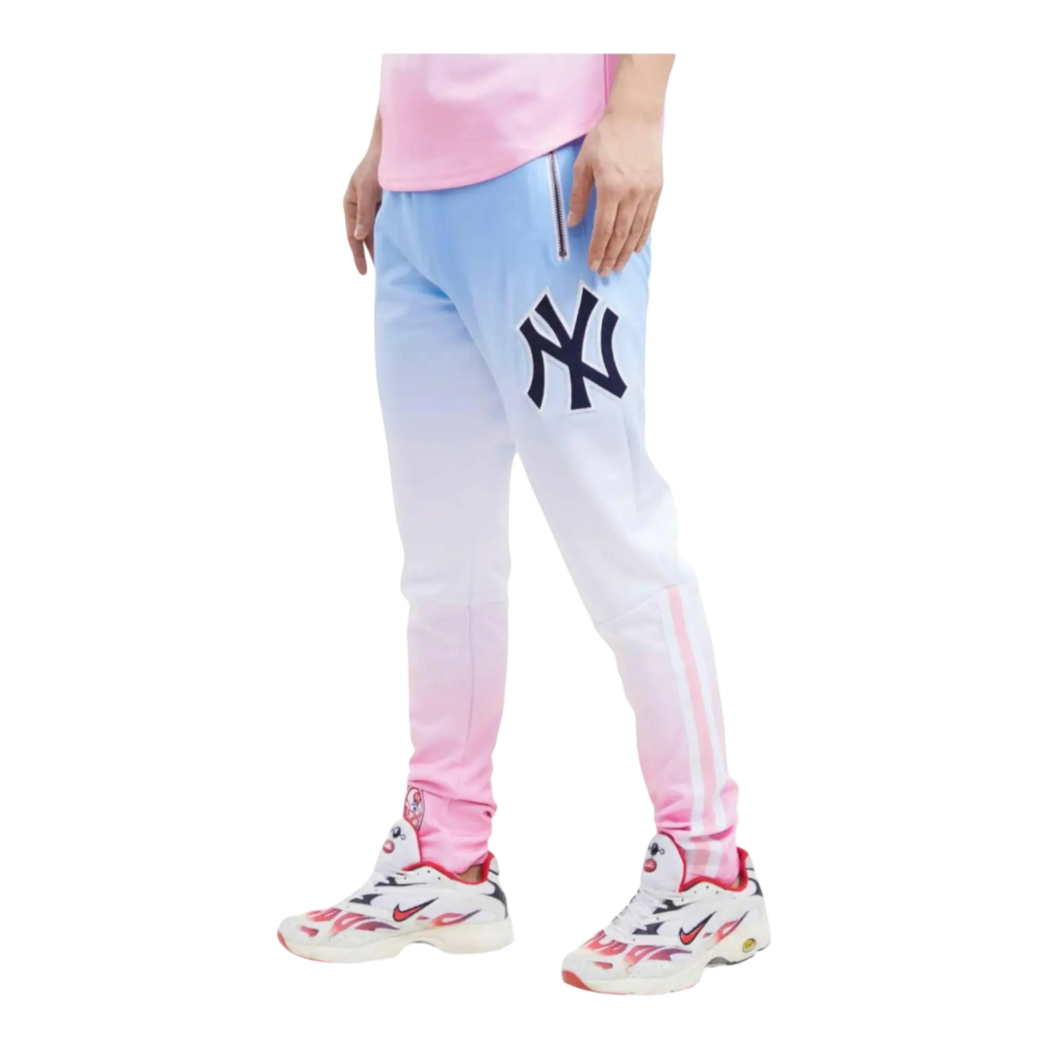 Pro Standard MLB New York Yankees Pro Team Ombre Men's Track Pants — Blue/White/Pink