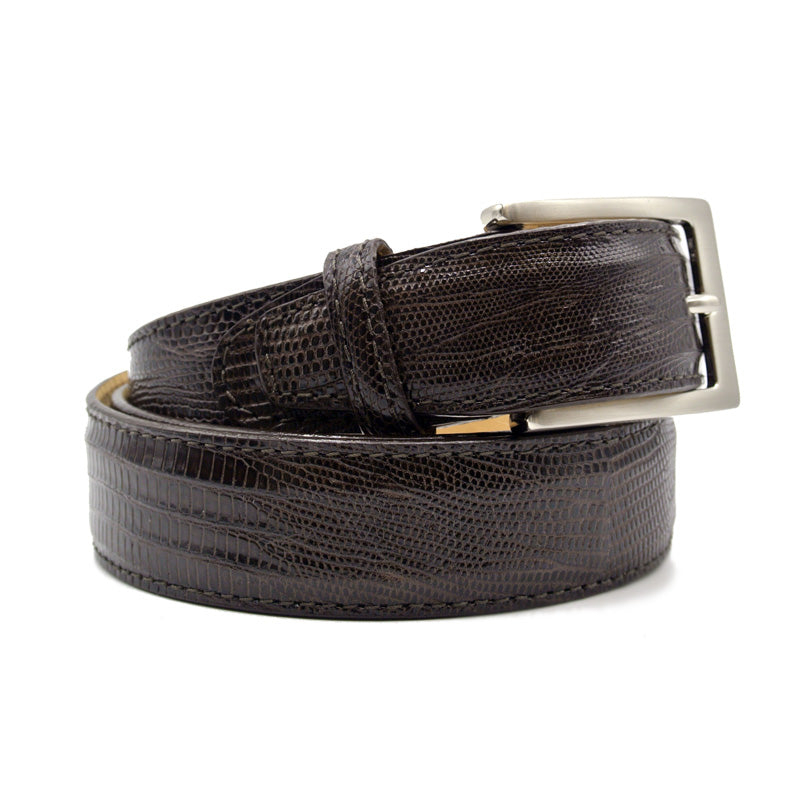 Zelli Italia Men's 74-350-BRN BELT TEJU LIZARD, Brown