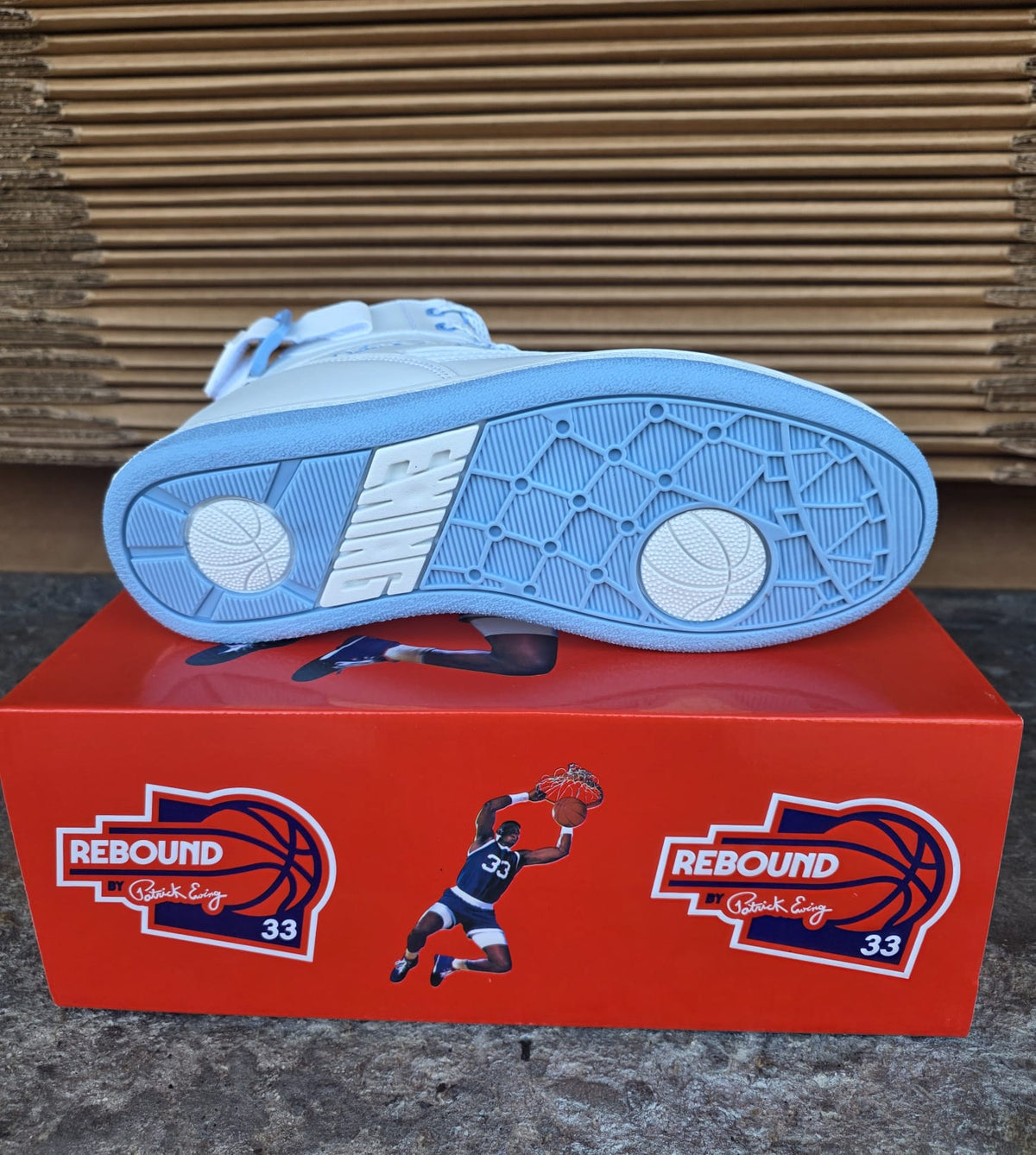Patrick Ewing 33 Hi Orion Rebound - 1RBE001-411 (White / Caroling Blue) — product view 6