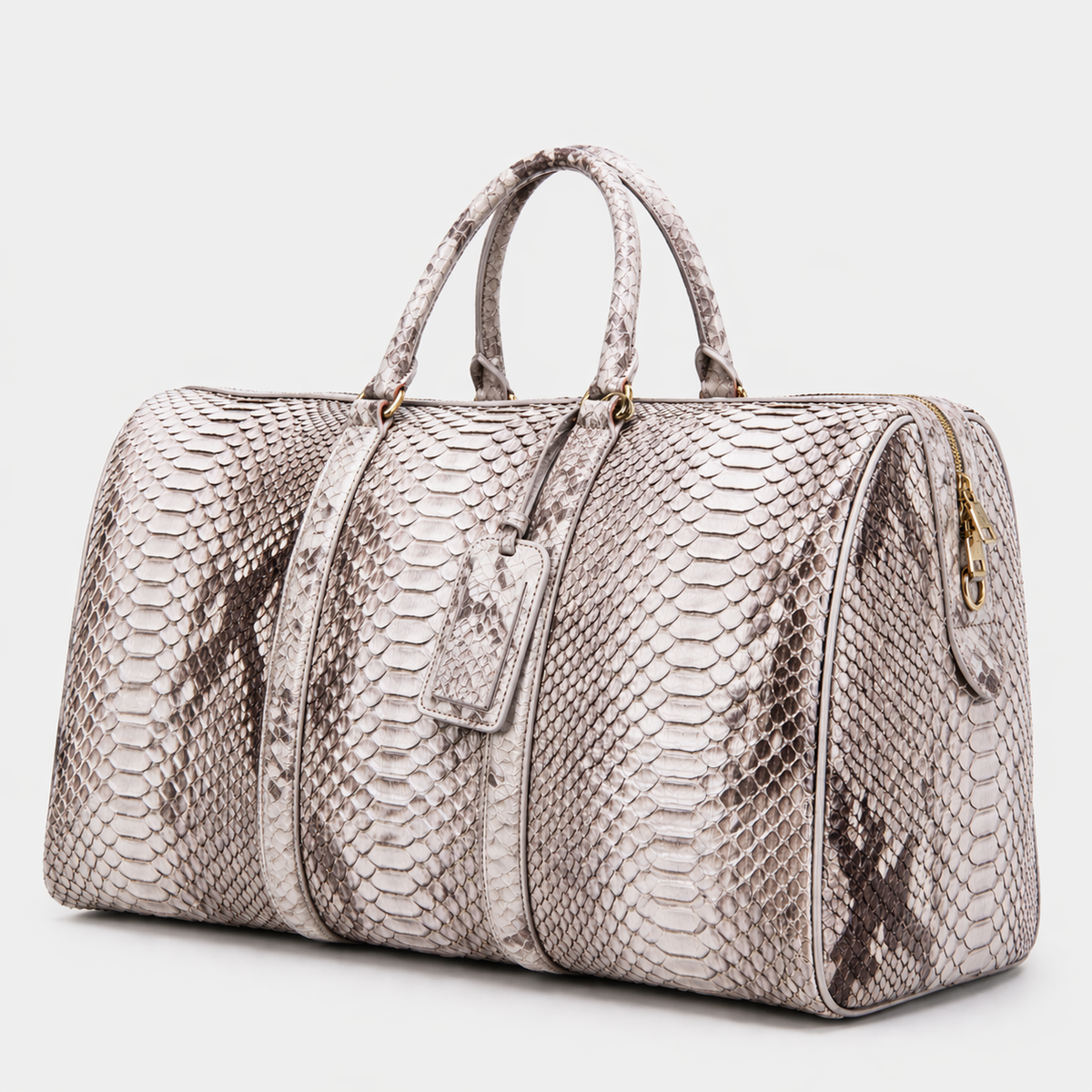 The Velar Nutural Hand-Painted Python Leather Weekender Bag