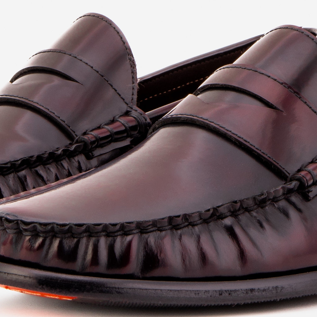 Vinci Leather The Belmont Burgundy Polished Leather Men Loafer – product view 3