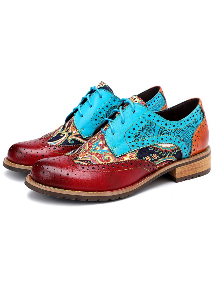 Bohemian Handmade Brogue Shoes – product view 2