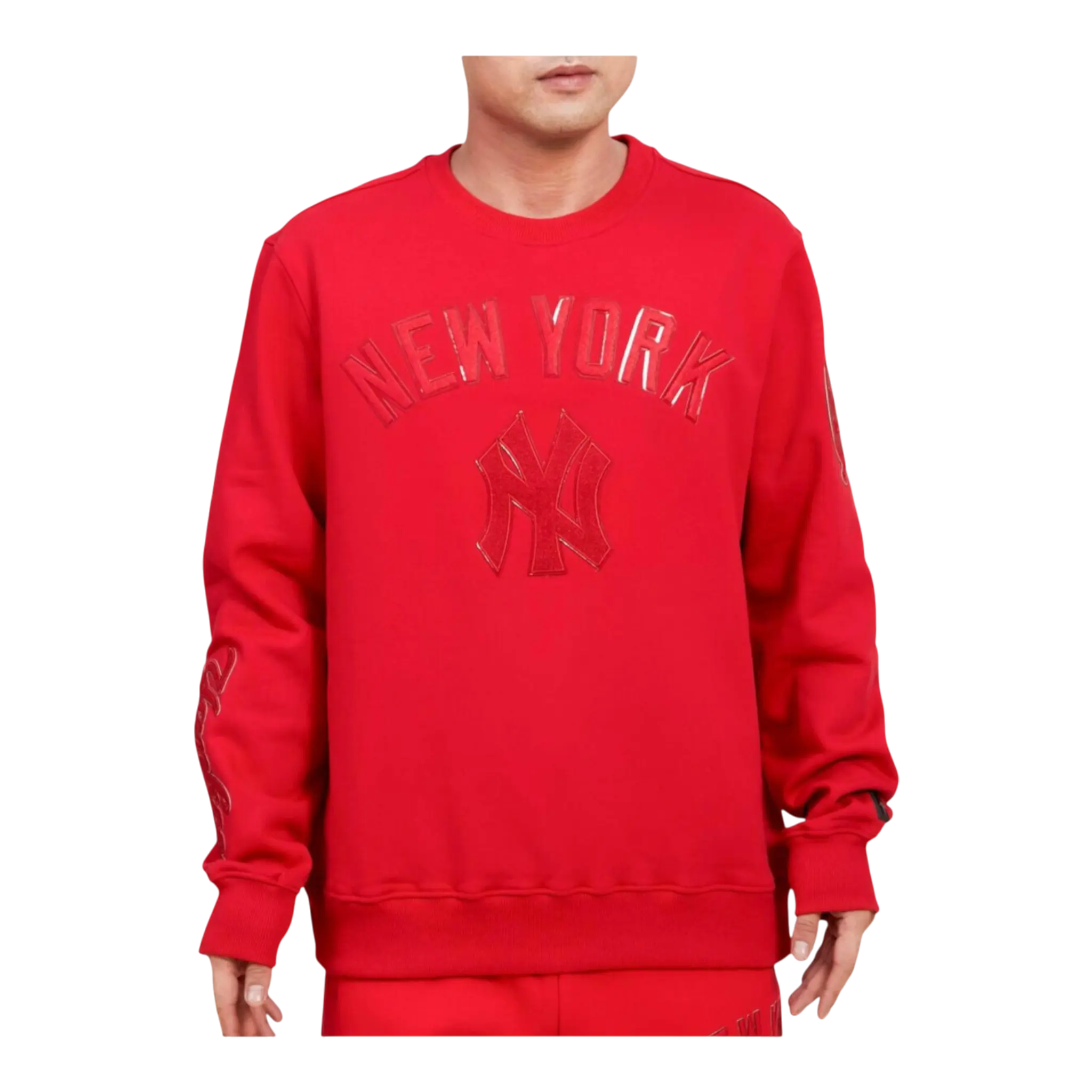 Pro Standard MLB New York Yankees Triple Red Crewneck Men's Sweatshirt — Red