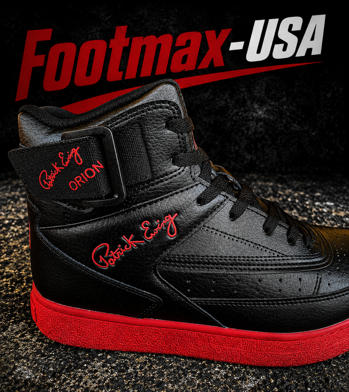 Patrick Ewing 33 Hi-Orion Rebound - 1RBE003-012 (Red / Black) — product view 2