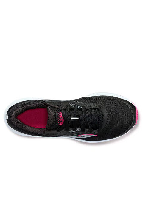 Saucony Cohesion 16 Women's Sneakers — Black/Fuchsia Running