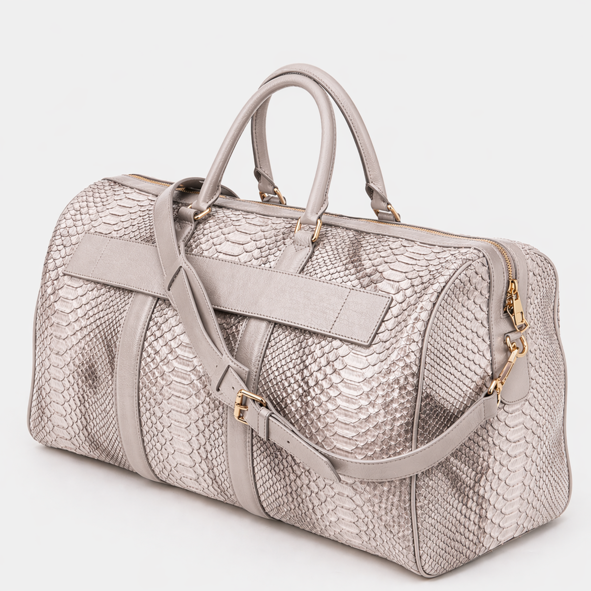 The Velar Nutural Hand-Painted Python Leather Weekender Bag