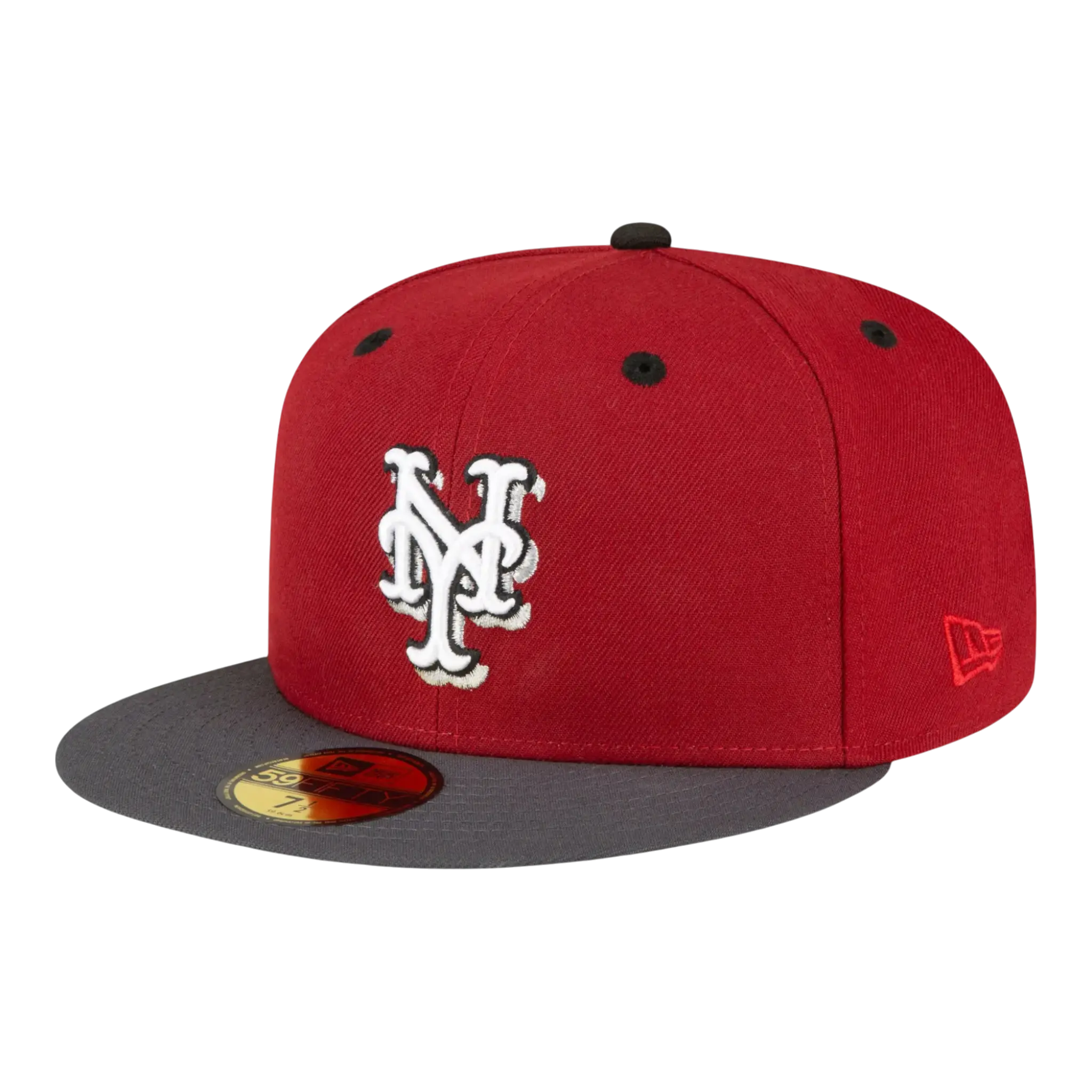 New Era New York Mets 50th Anniversary 59Fifty Fitted Hat Cardinal Red/Grey