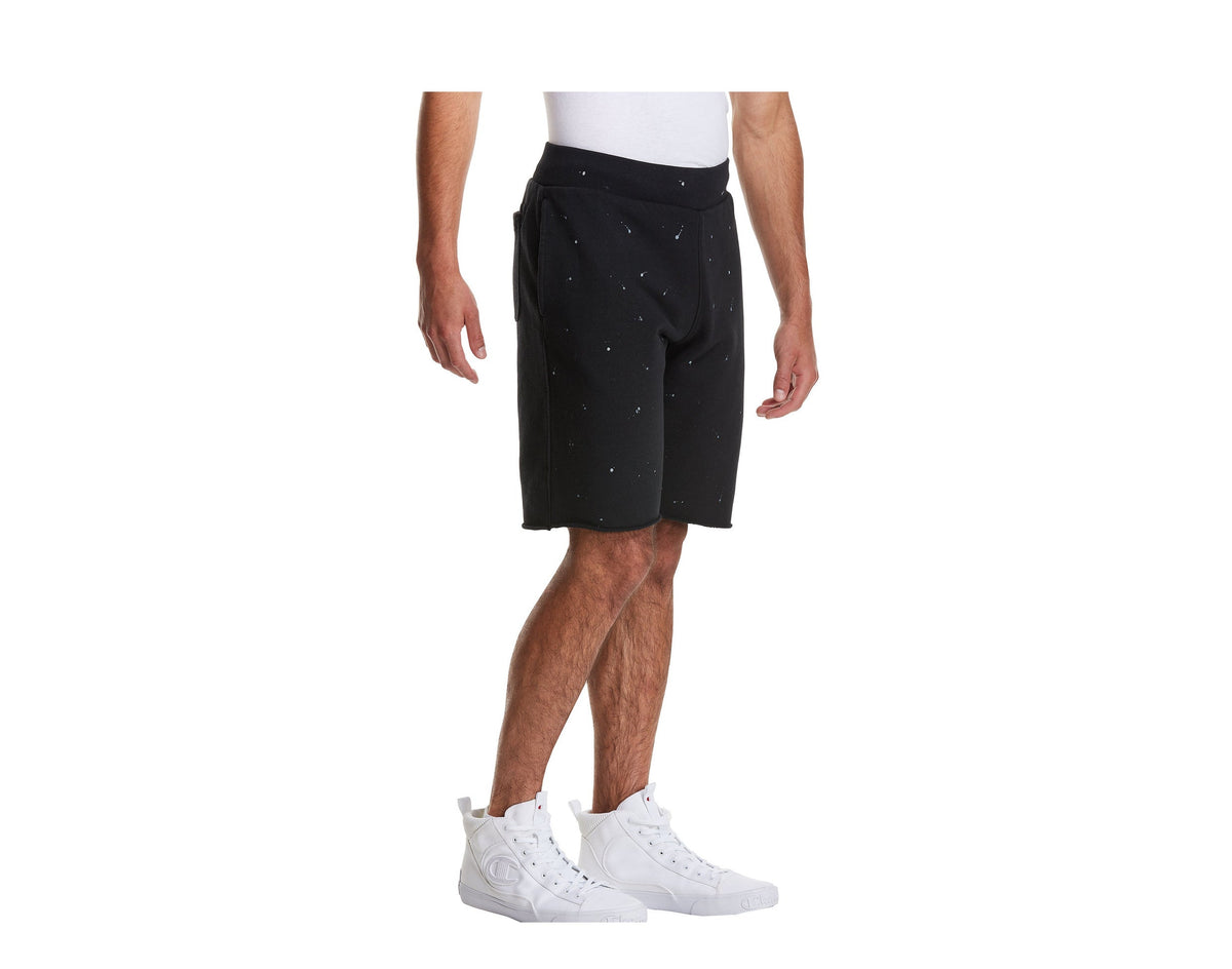 Champion C Life Reverse Weave Paint Splatter Men's Shorts — Black