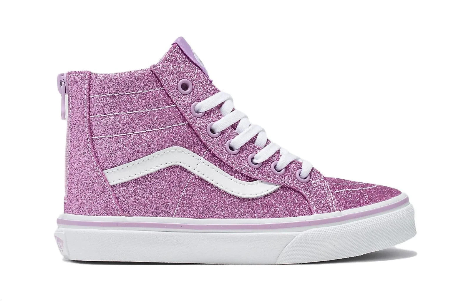 Vans Sk8 Hi Zip 2.5 Glitter Kids' Sneakers — Purple