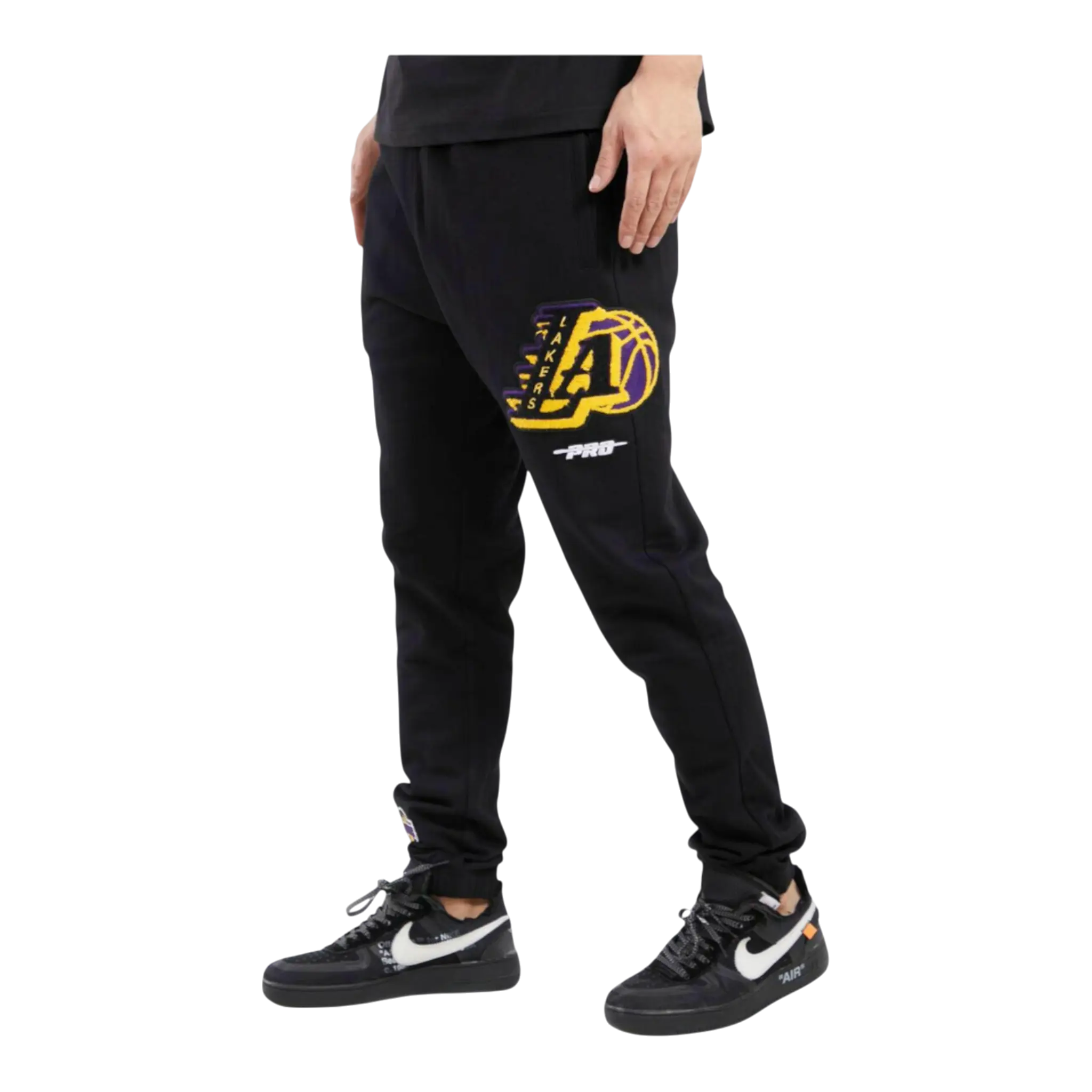 Pro Standard NBA Los Angeles Lakers Mash Up Logo Men's Sweatpants — Black