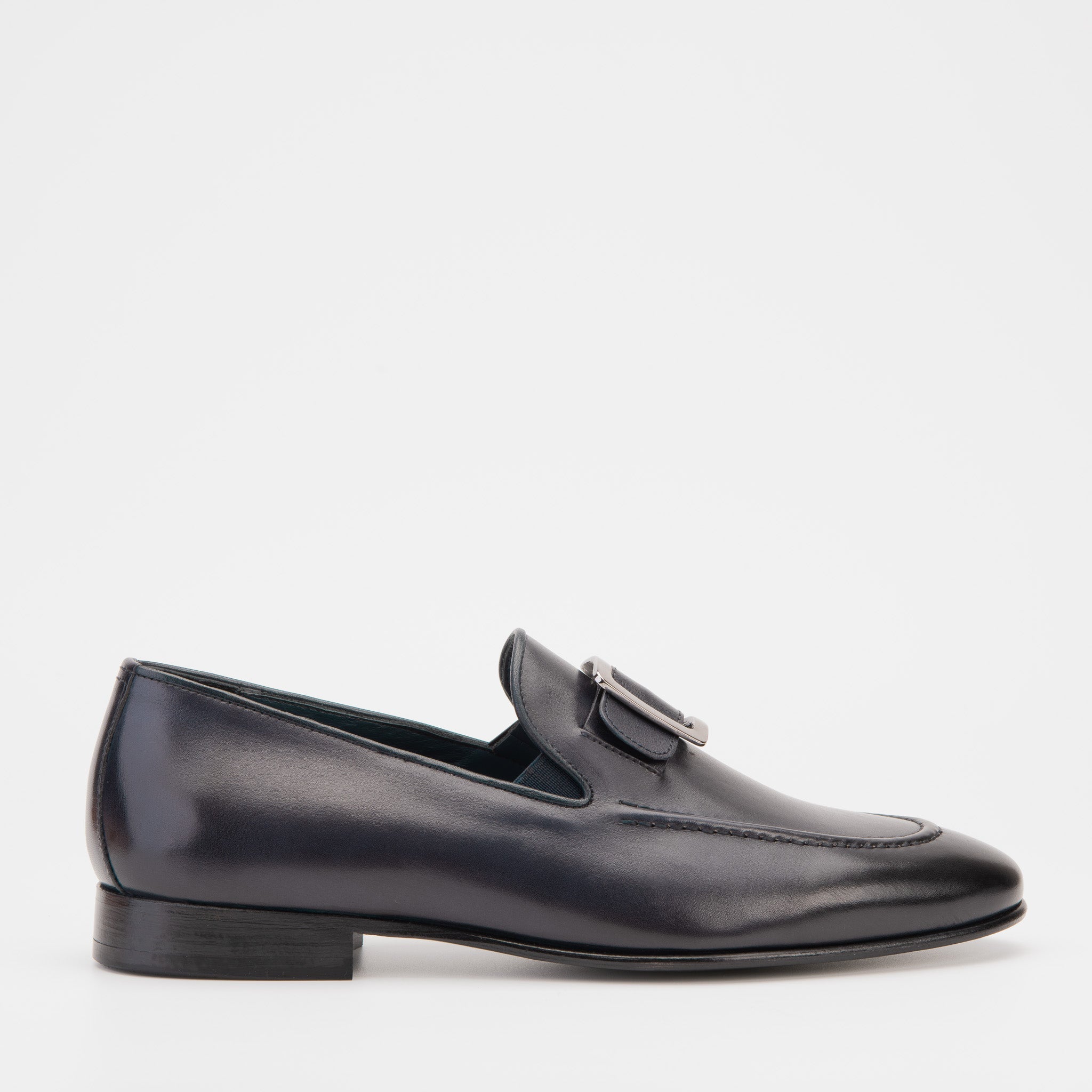 The Astoria Navy Buffalo Leather Menβs Loafer