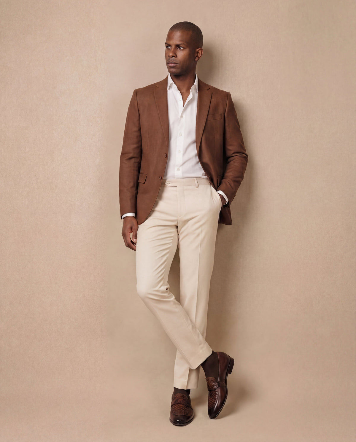 The Dorian Tan Python & Baby Buffalo Leather Loafer Men Shoe