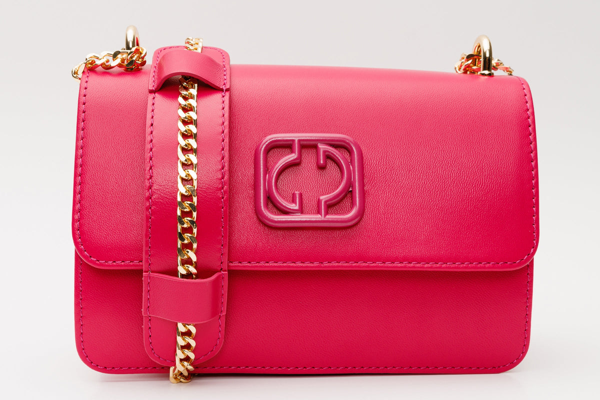 Vinci Leather The Maneadero Fuchsia Leather Handbag – product view 3