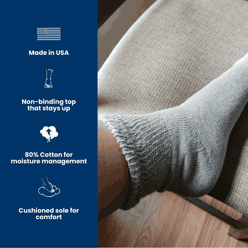 Women's Cotton Diabetic Ankle Socks (6 Pair) – product view 10