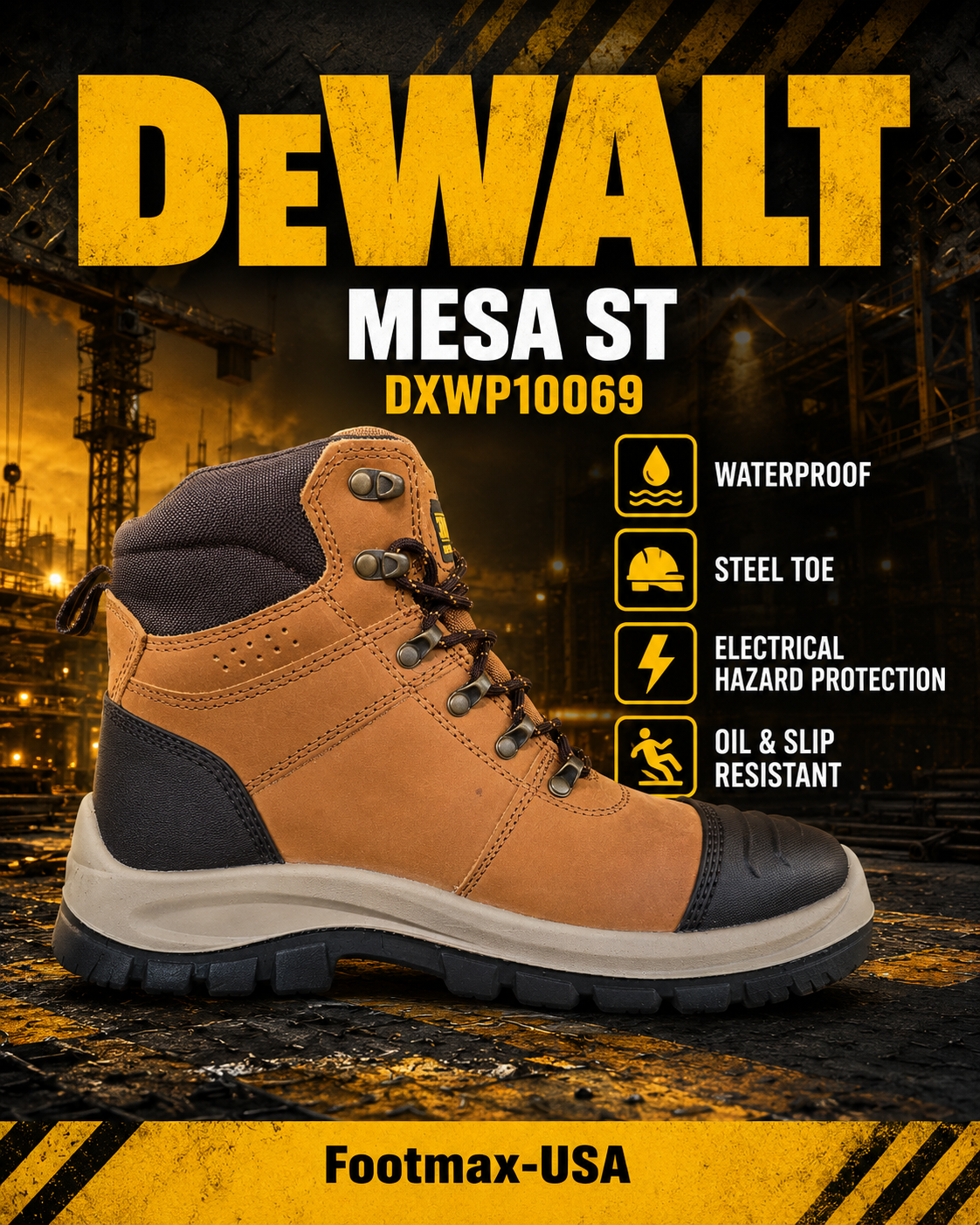 Dewalt Mesa St - Steel Toe - Waterproof - Electrical Hazard - DXWP10069 — product view 2
