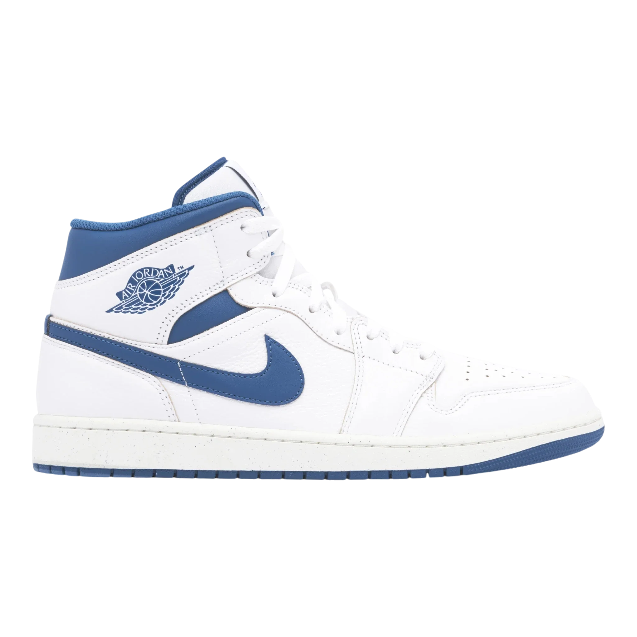 Nike Air Jordan 1 Mid SE Men's Sneakers — White/Industrial Blue Mid-Top