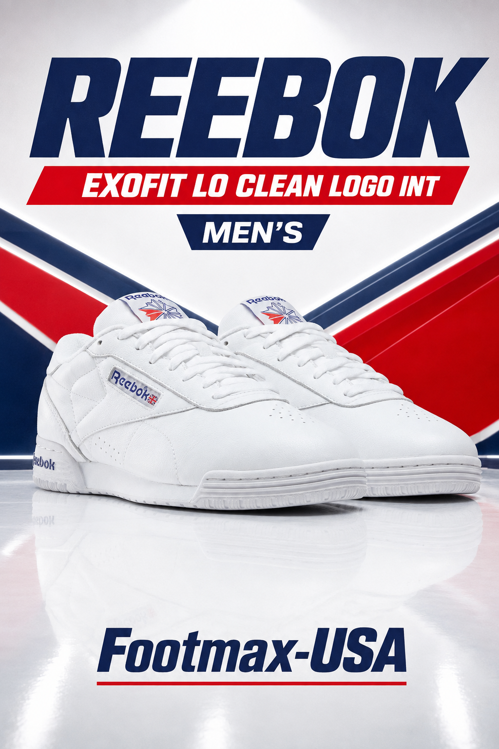 Reebok Exofit Lo Clean Logo Int. - 100000169 - White / Royal (Men's) — product view 2