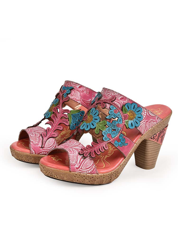 Addyson Fish Mouth Genuine Leather Sandals – product view 2
