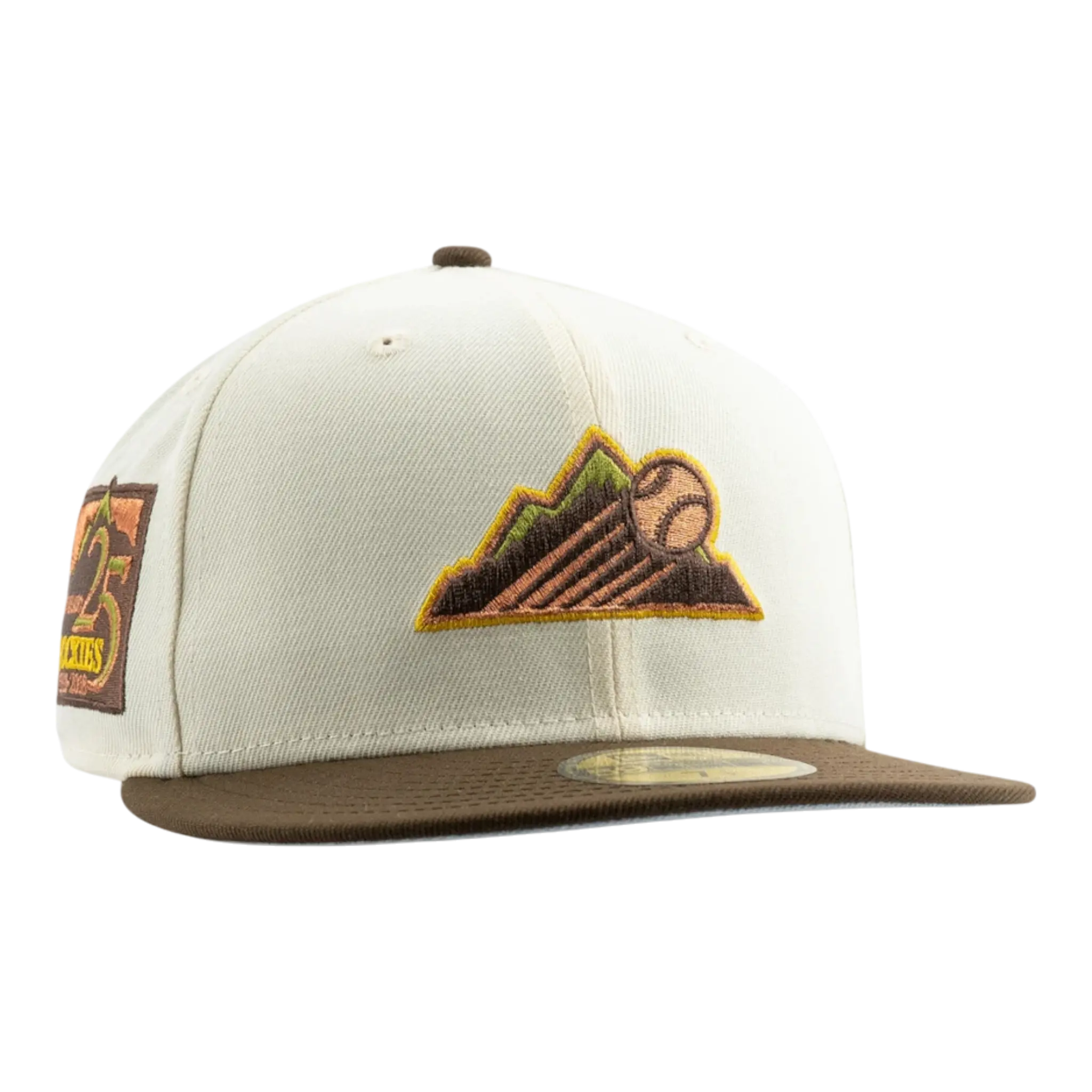 New Era Colorado Rockies 25th Anniversary Elements Pack Fitted Hat Off White/Brown