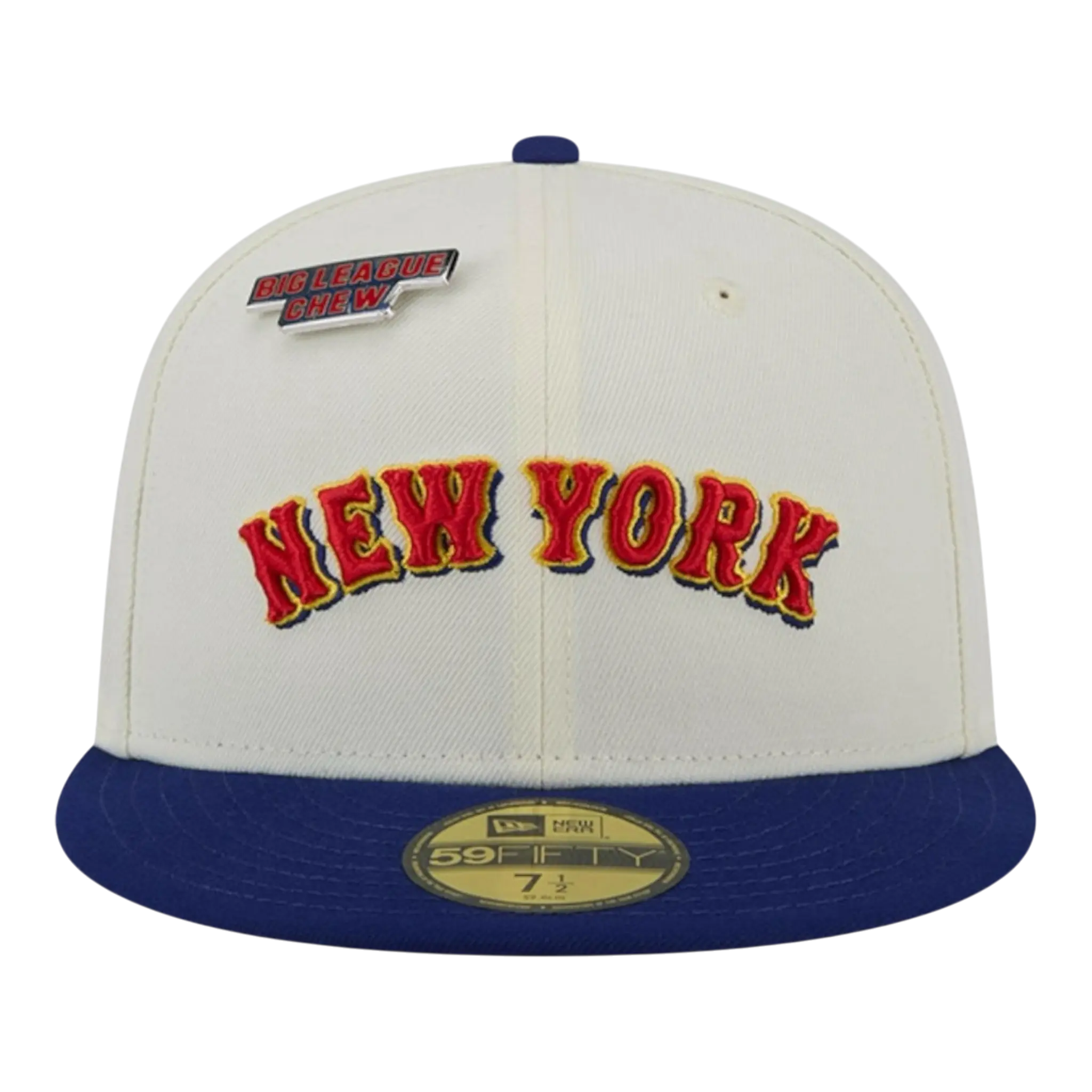 New Era x Big League Chew Men New York Mets 59FIFTY Fitted Hat Chalk White/Navy
