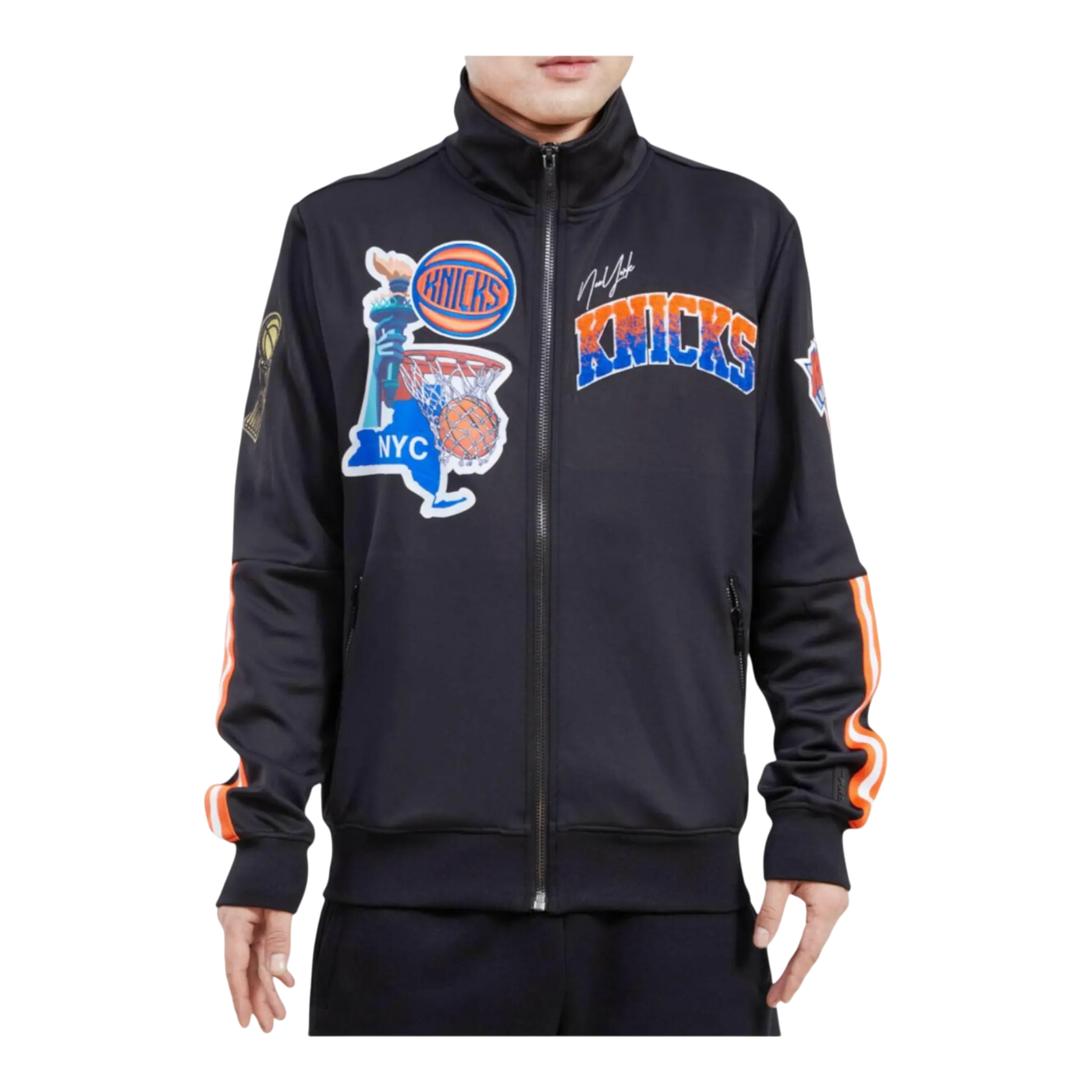 Pro Standard New York Knicks Home Town Men Track Jacket Black