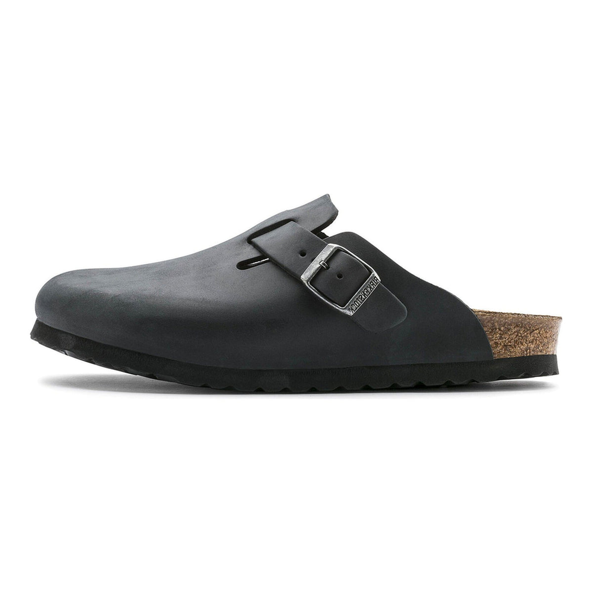 Birkenstock Boston Unisex Clogs — Black Nubuck Leather – product view 3