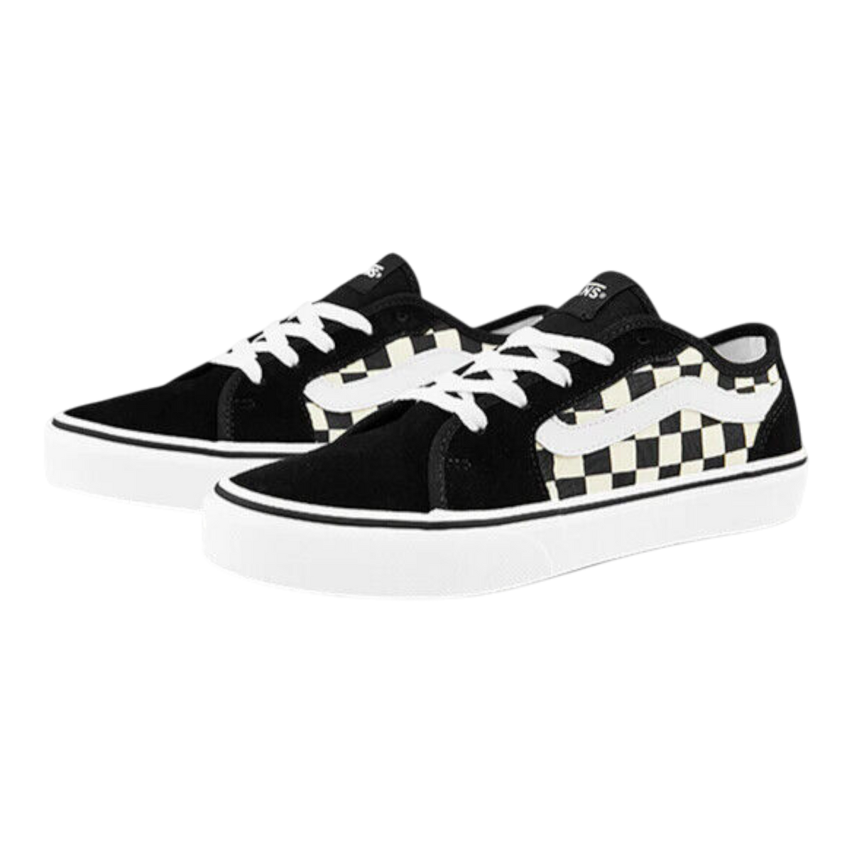Vans Filmore Decon Women's Sneakers — Black/White/Checkerboard Canvas – product view 1