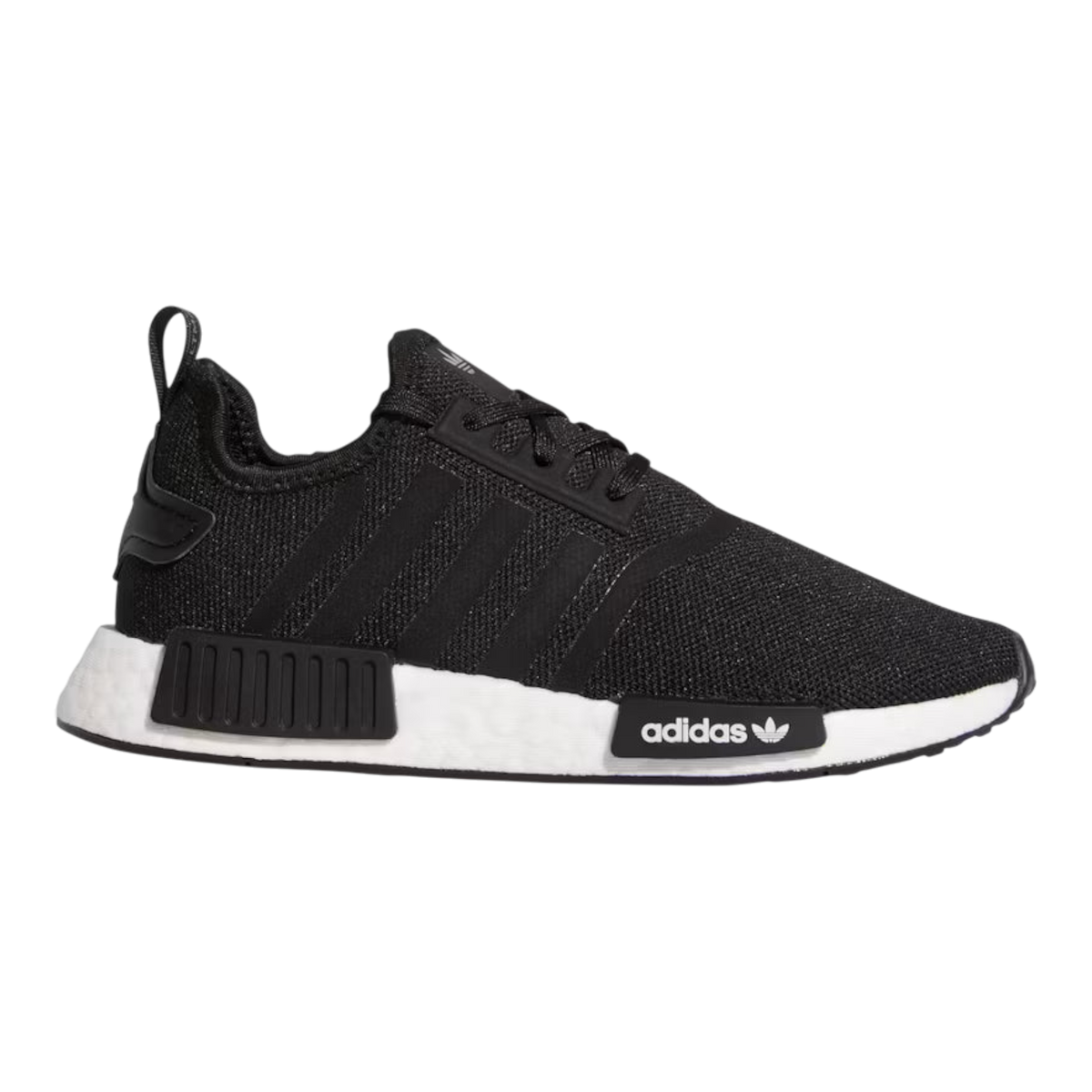 adidas NMD_R1 J Refined Kids' Sneakers — Black/White Running – product view 1