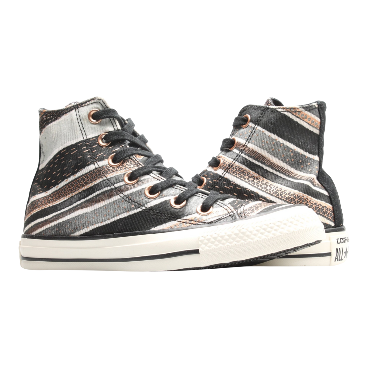 Converse Chuck Taylor All Star Hi Stripe Dolphin Women's Sneakers — Black – product view 1
