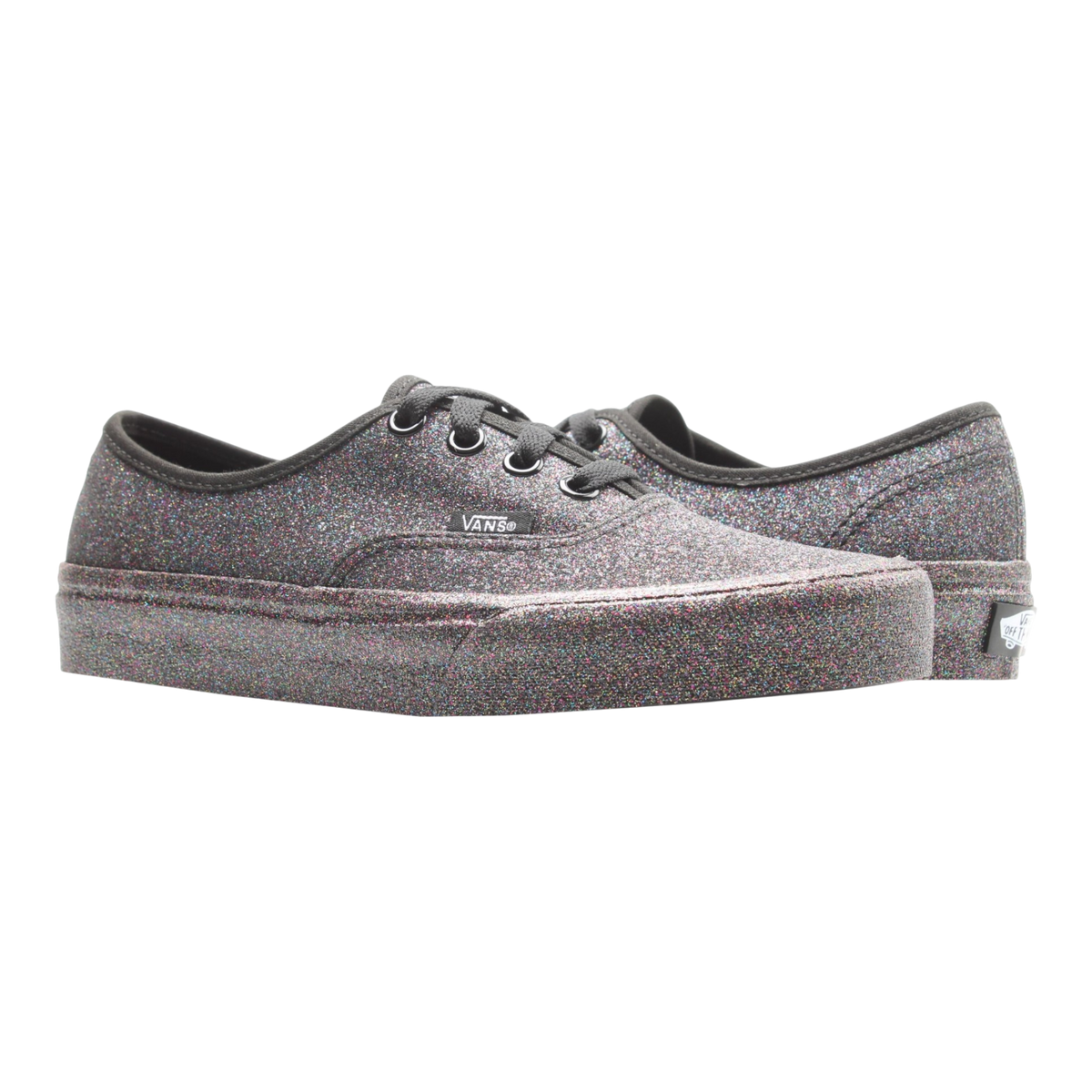 Vans Authentic Rainbow Glitter Sneakers — Black Low-Top – product view 1