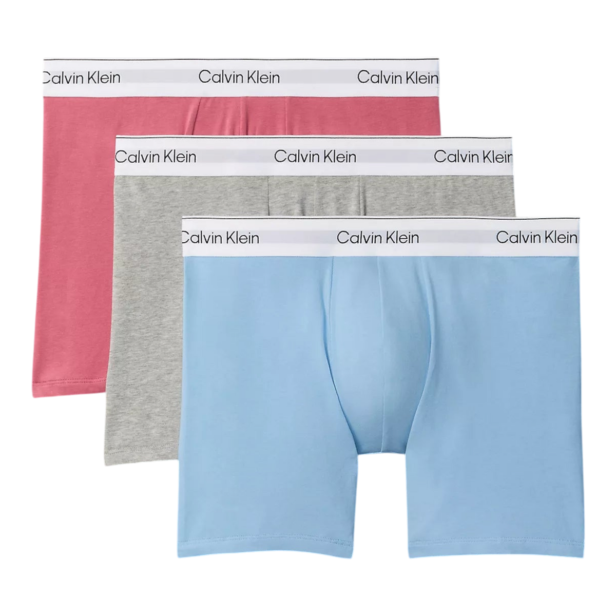 Calvin Klein Cotton Stretch Boxer Brief 3-Pack Men's Underwear β Pink/Light Blue/Grey