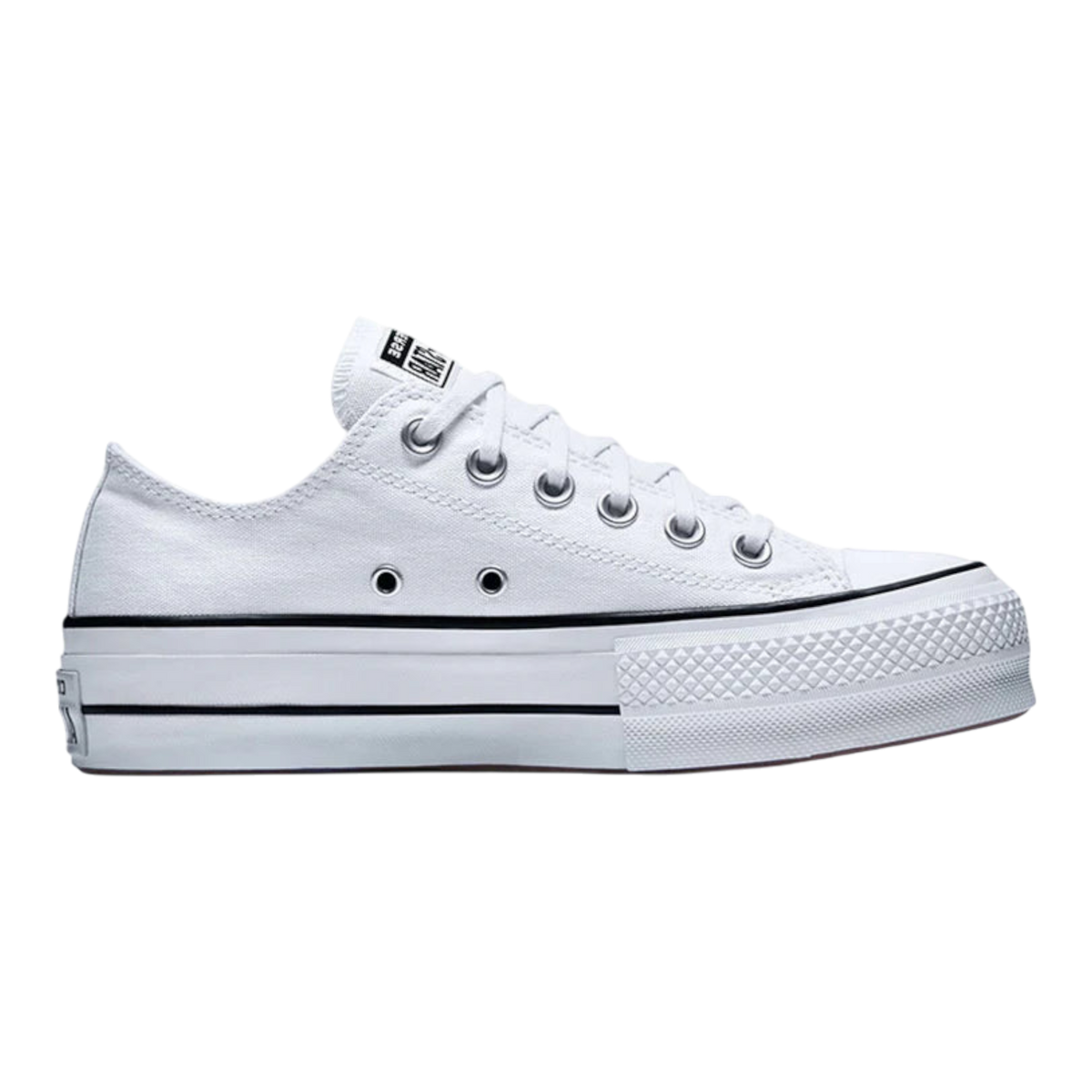 Converse Chuck Taylor All Star Lift Women's Platform Low-Top Sneakers — White/Black/White Canvas Platform Low-Top