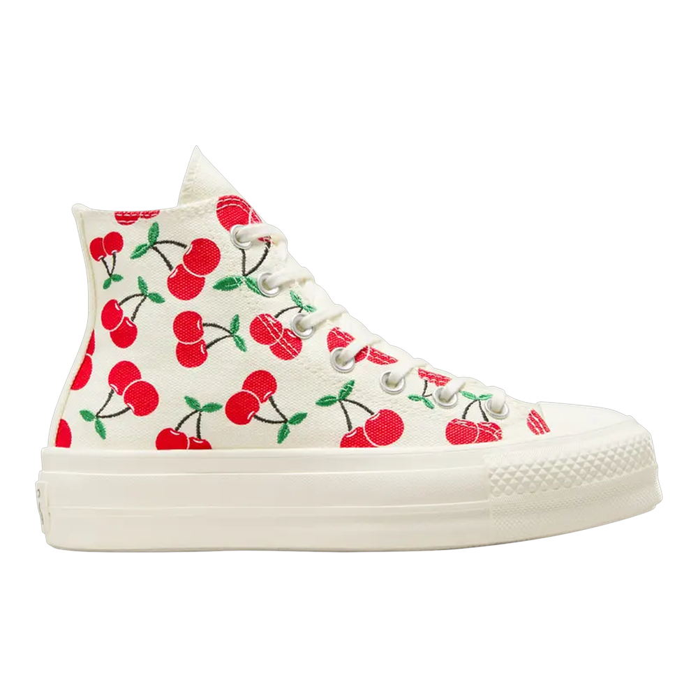 Converse Chuck Taylor All Star Lift Women's Sneakers — Cherry/Egret Canvas High-Top