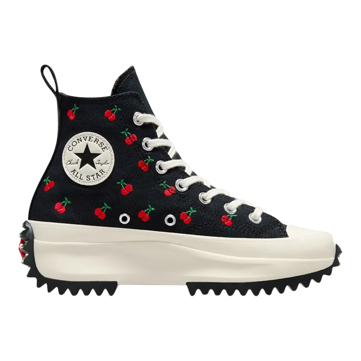 Converse Run Star Hike Men's Platform High-Top Sneakers — Black/White/Gum Canvas Platform High-Top