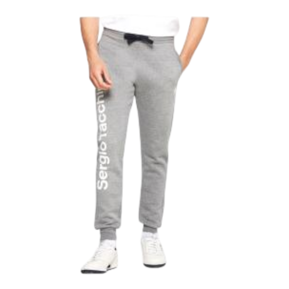 Sergio Tacchini Nizard Men's Sweatpants β Dark Grey/Black Brushed Fleece