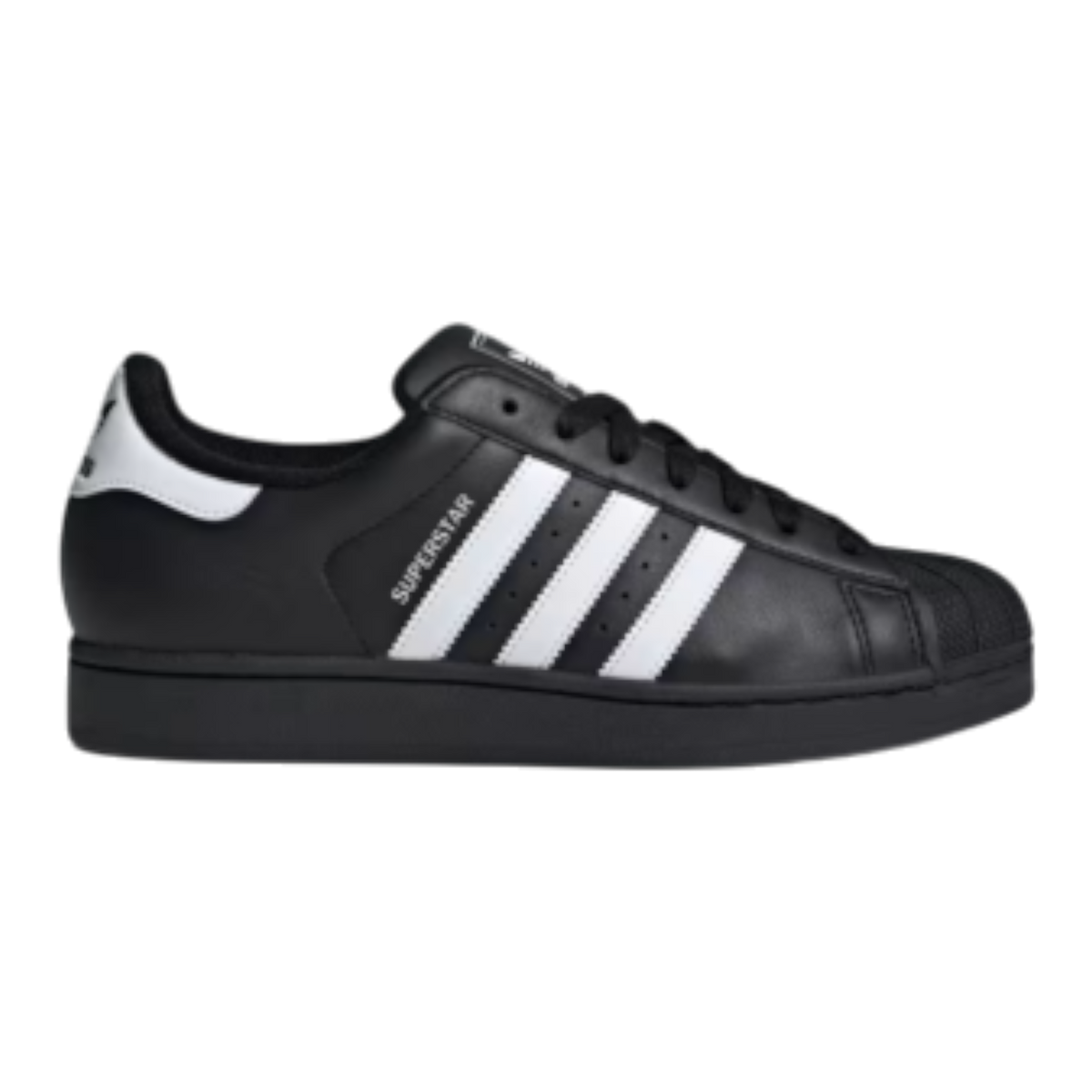 adidas Superstar II Men's Sneakers — Black Leather Low-Top