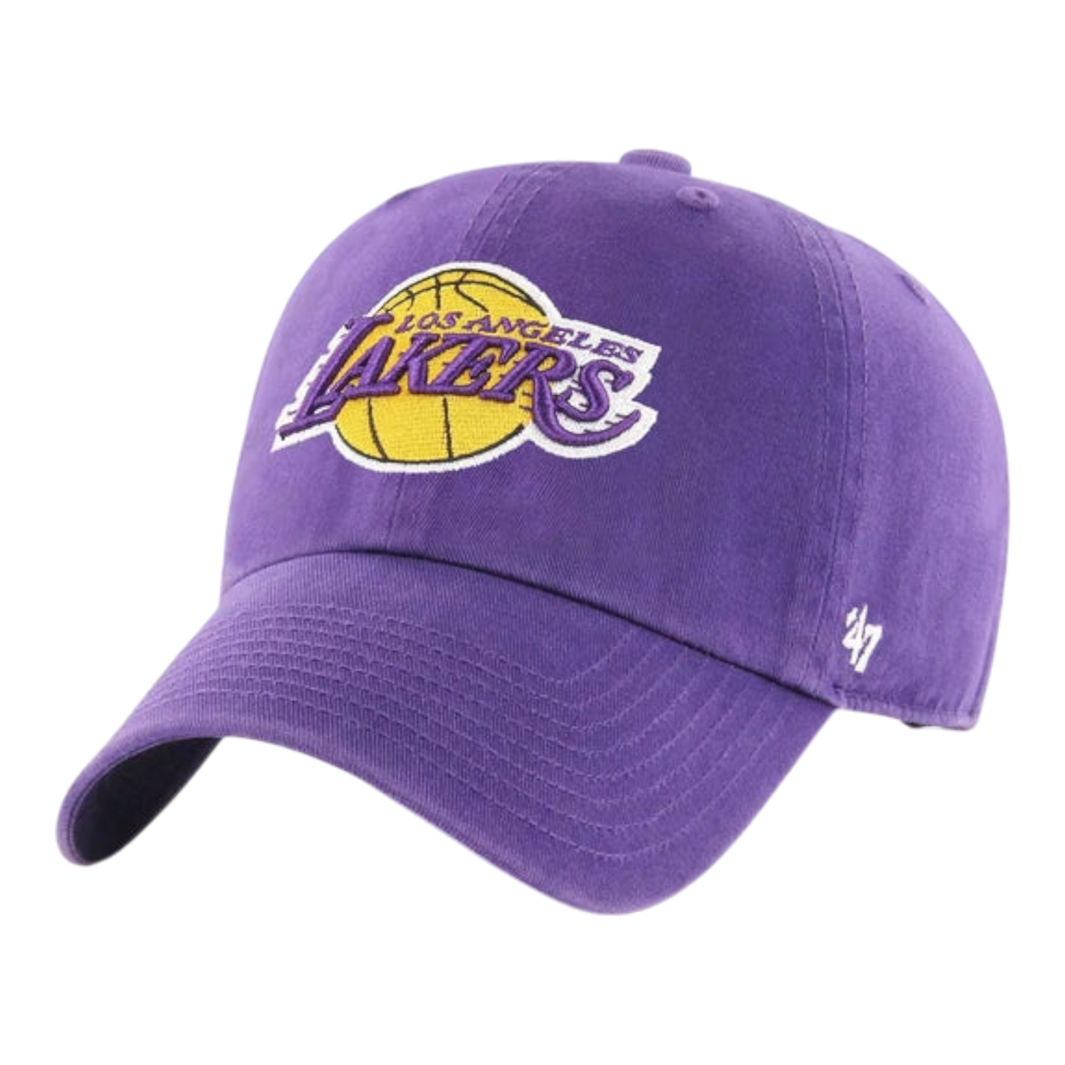 47 Brand Los Angeles Lakers Clean Up Mens Strapback Hat — Purple (PP)