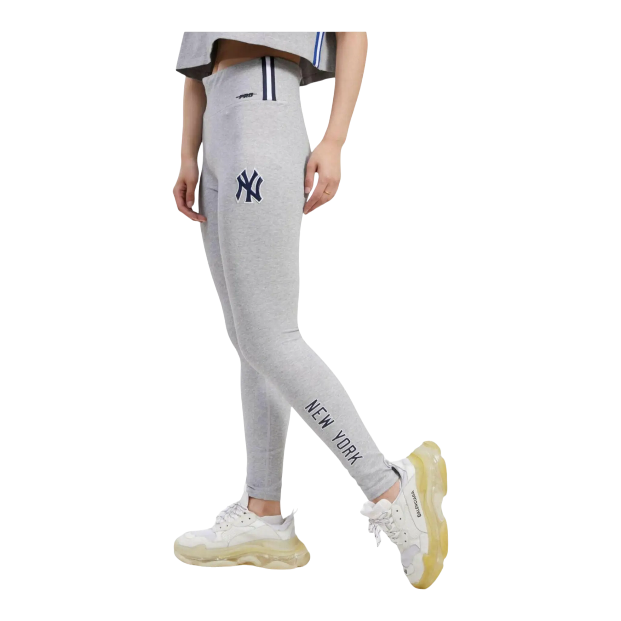 Pro Standard MLB New York Yankees Classic Jersey Women's Leggings — Heather Grey